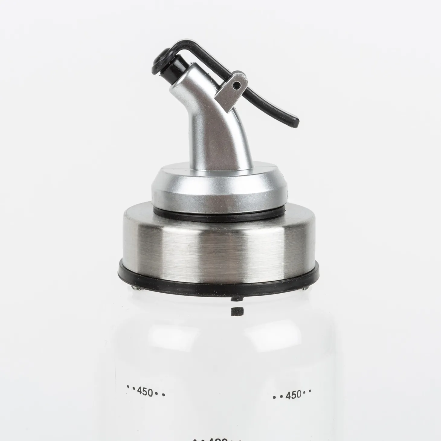 Aceitera con dosificador de acero inoxidable Len