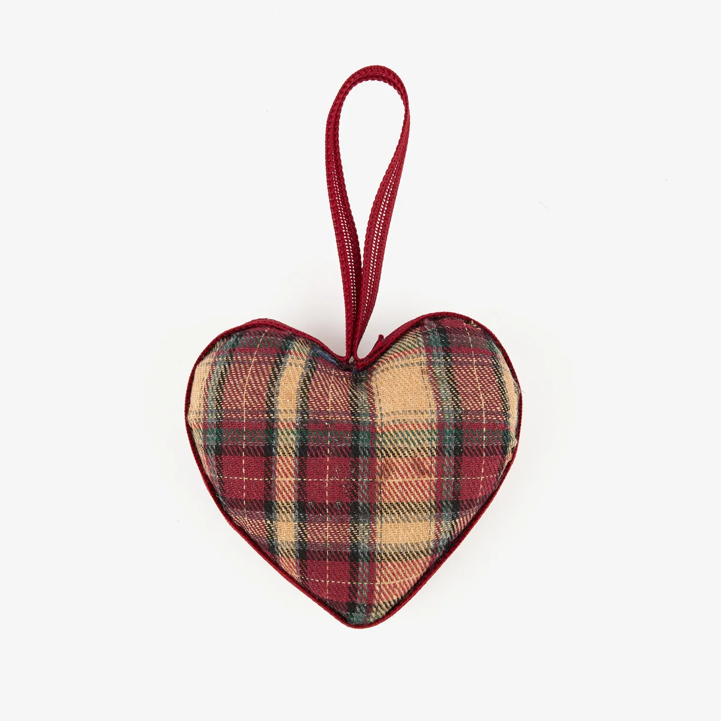 Adorno colgante Corazón de tartán 8cm
