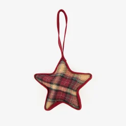 Adorno colgante Estrella de tartán 8cm