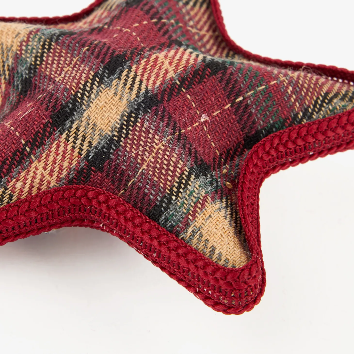Adorno colgante Estrella de tartán 8cm