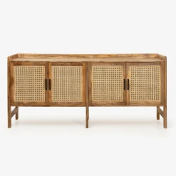Aparador de madera de mango Merlin 180x42x82cm Clau&Chloe