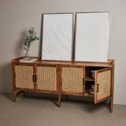 Aparador de madera de mango Merlin 180x42x82cm Clau&Chloe
