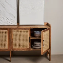 Aparador de madera de mango Merlin 180x42x82cm Clau&Chloe