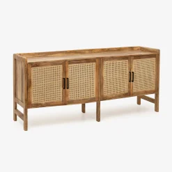 Aparador de madera de mango Merlin 180x42x82cm Clau&Chloe