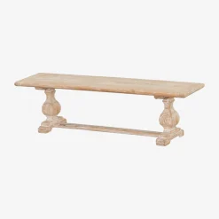Banco de madera de olmo reciclada Toulouse 168x39x46cm