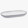 Bandeja oval de cerámica con relieve 32x16cm Siena