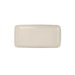Bandeja para aperitivos de gres blanco Beget 28x14cm