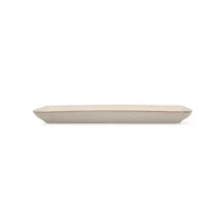 Bandeja para aperitivos de gres blanco Beget 28x14cm