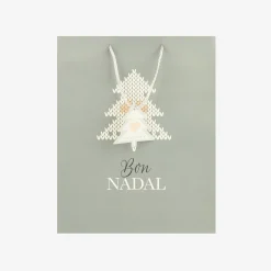 Bolsa de papel para regalo gris Nordic L