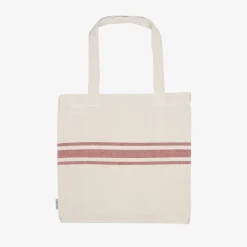 Bolso de algodón con rayas rojas Niza 45x45x15cm