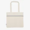 Bolso de algodón con rayas azules Niza 43x39x16cm