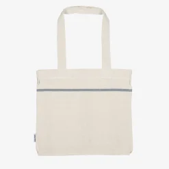 Bolso de algodón con rayas azules Niza 43x39x16cm