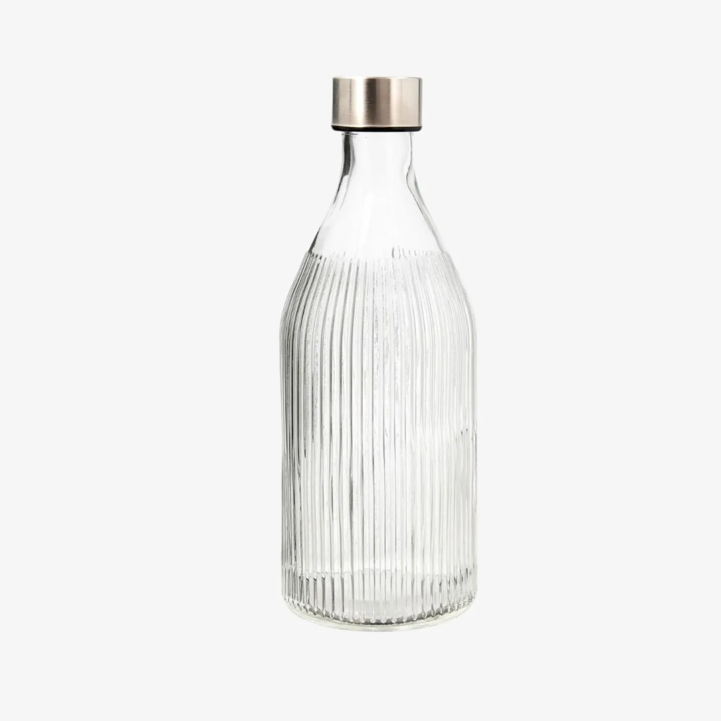 Botella de vidrio transparente Rivon 1L