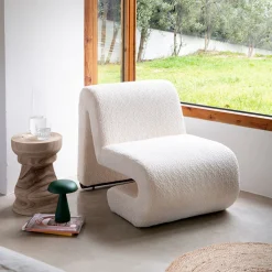 Butaca borreguito beige Ailen 59x86x64cm Clau&Chloe