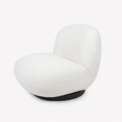 Butaca de borreguito giratoria blanca Pacha 81x95x71cm Clau&Chloe