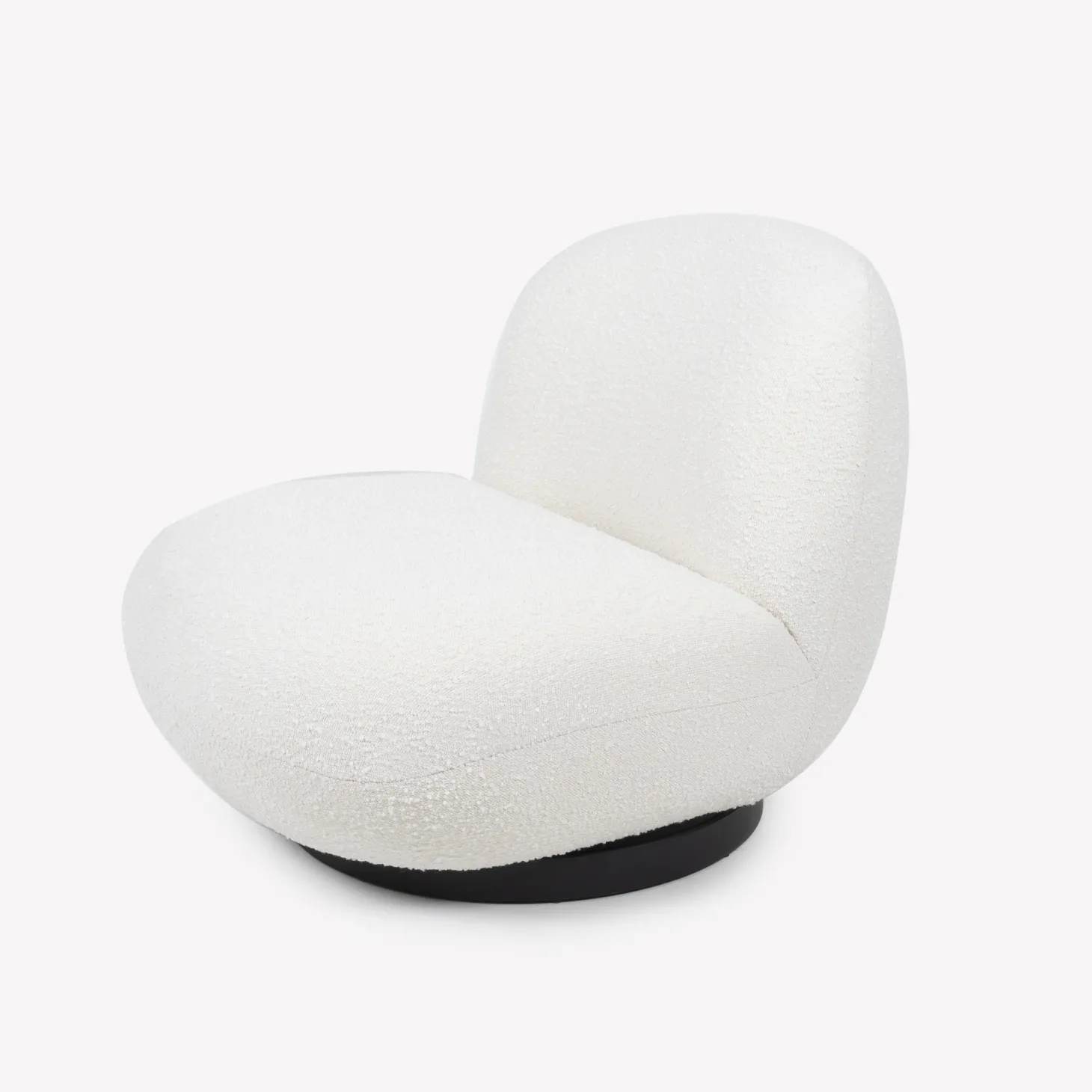 Butaca de borreguito giratoria blanca Pacha 81x95x71cm Clau&Chloe