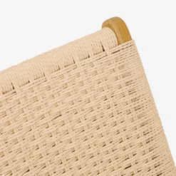 Butaca de madera de olmo y cuerda trenzada beige Alma 56x48x70cm Clau&Chloe