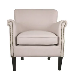 Butaca de poliéster beige Aurora 76x78x79cm Clau&Chloe