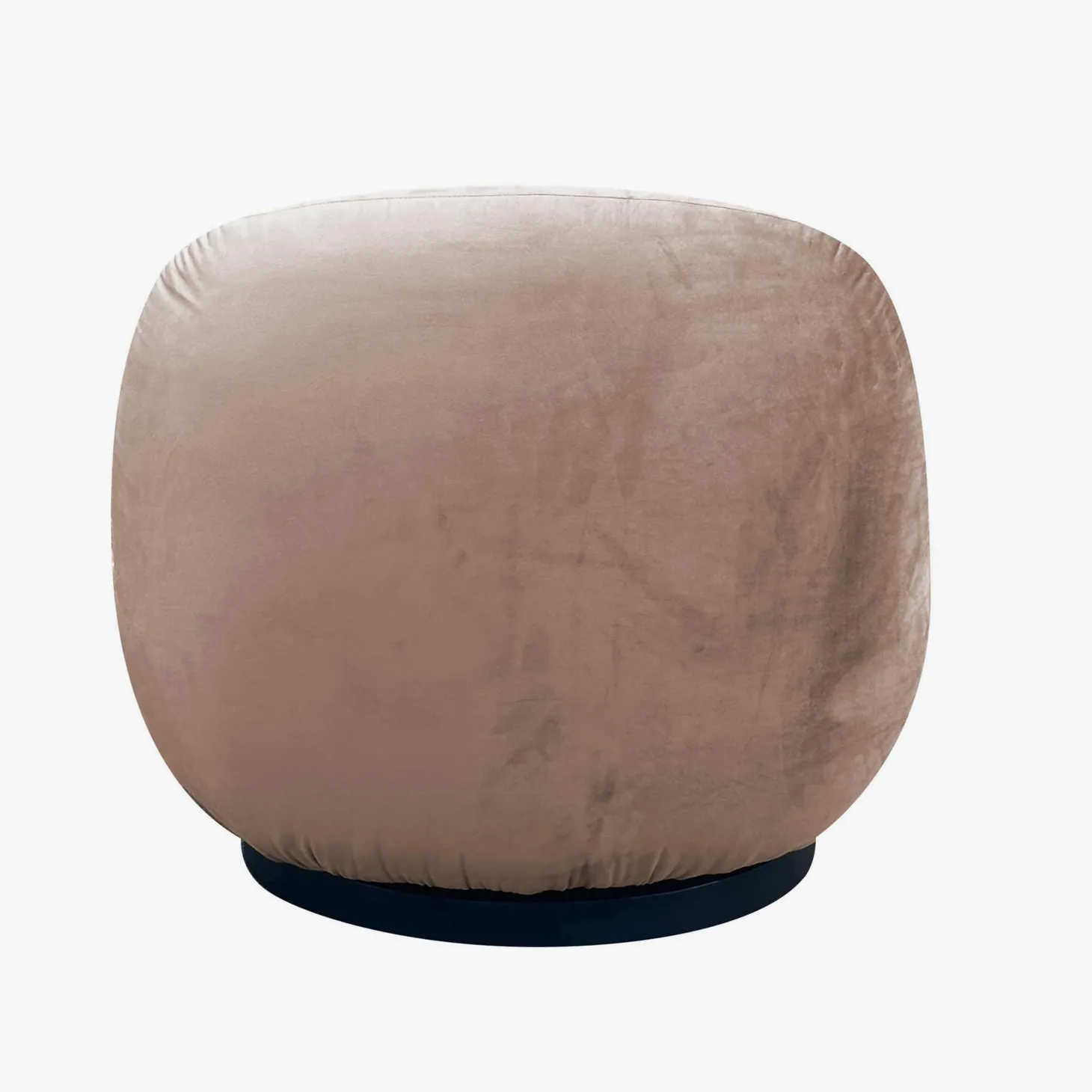 Butaca en terciopelo marrón giratoria Pacha 81x95x71cm Clau&Chloe
