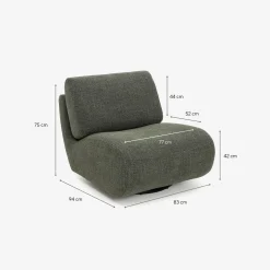 Butaca verde Succor 83x94x75cm Clau&Chloe