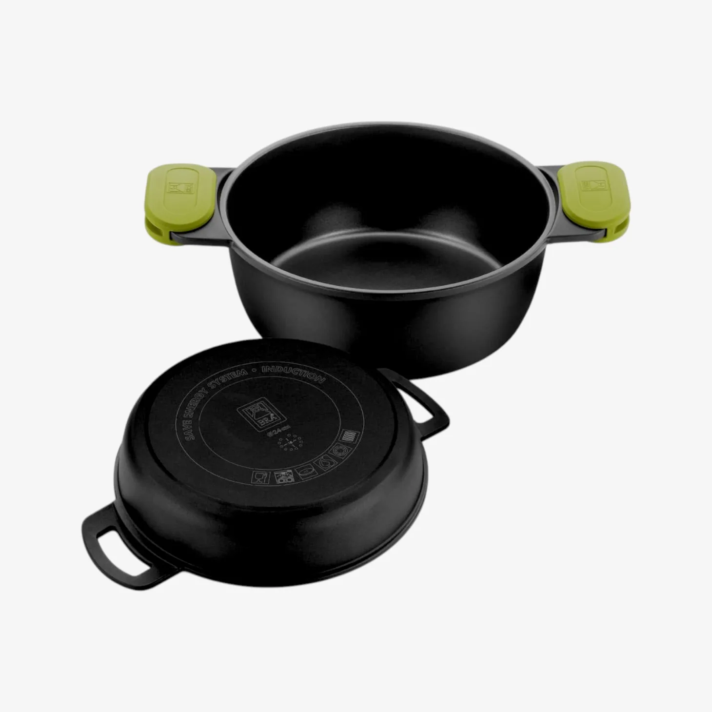 Cacerola alta de aluminio fundido antiadherente apta para inducción Foodie Ø20cm - BRA