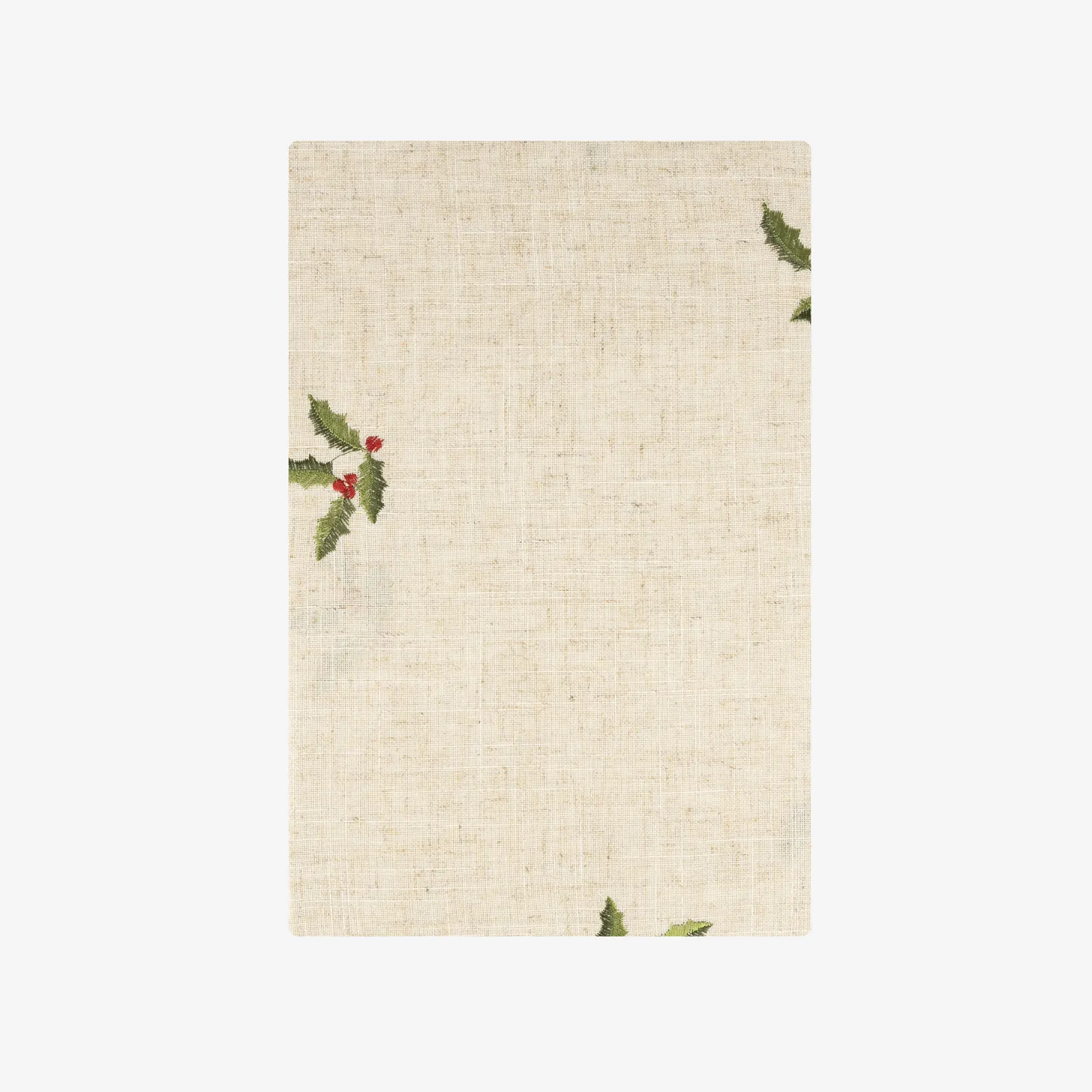 Camino de mesa de lino beige Acebo 50x150cm
