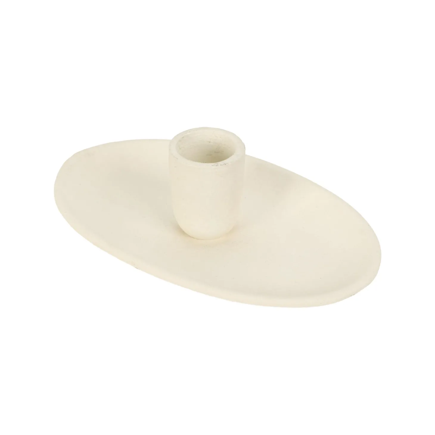 Candelabro de aluminio blanco 13x8x3cm