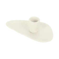 Candelabro de aluminio blanco 13x8x3cm