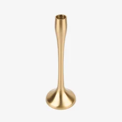 Candelabro de aluminio dorado 9x26cm