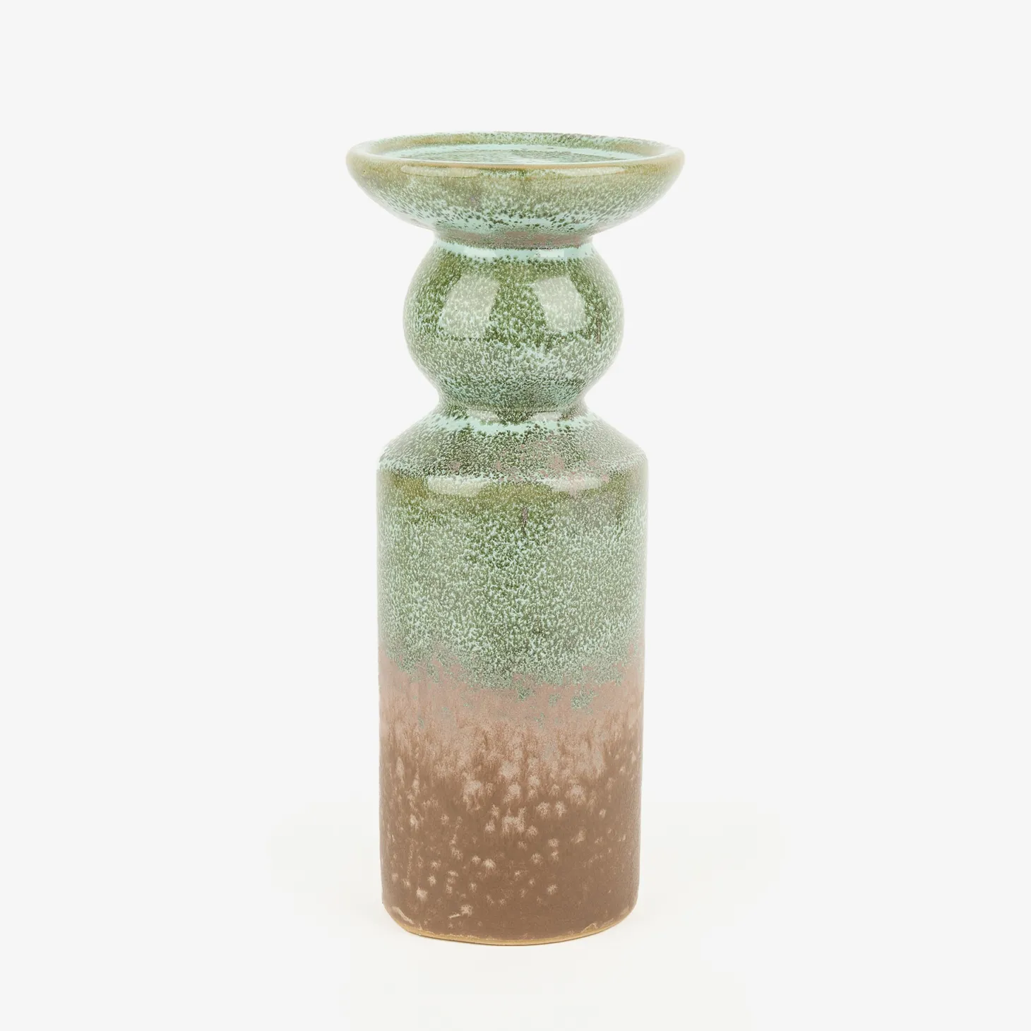 Candelabro de gres verde Narea 24cm