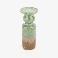 Candelabro de gres verde Narea 24cm