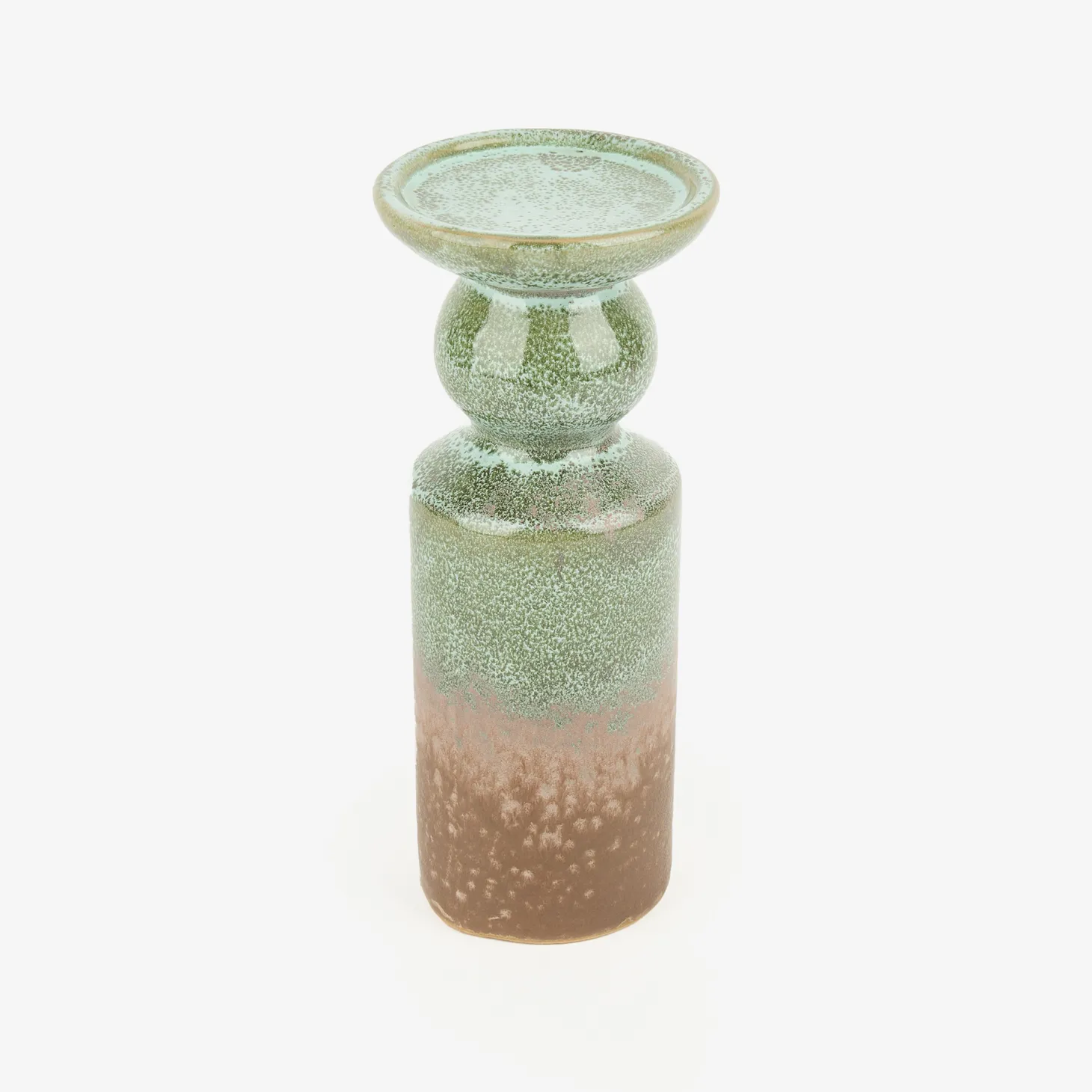 Candelabro de gres verde Narea 24cm