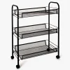 Carro de cocina negro Gorlan 44x26x63