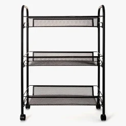 Carro de cocina negro Gorlan 44x26x63