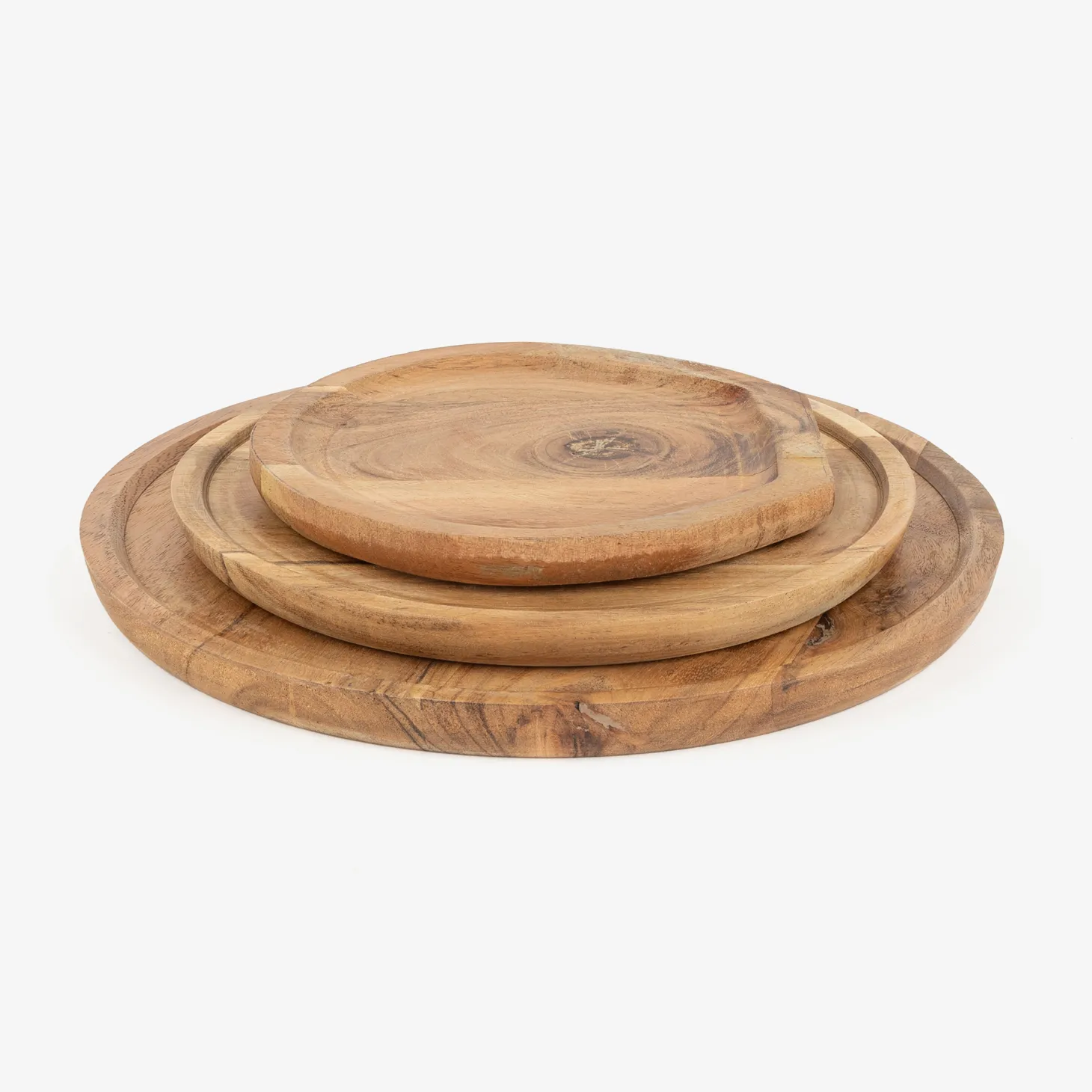 Centro de madera de acacia Salcam Ø22cm