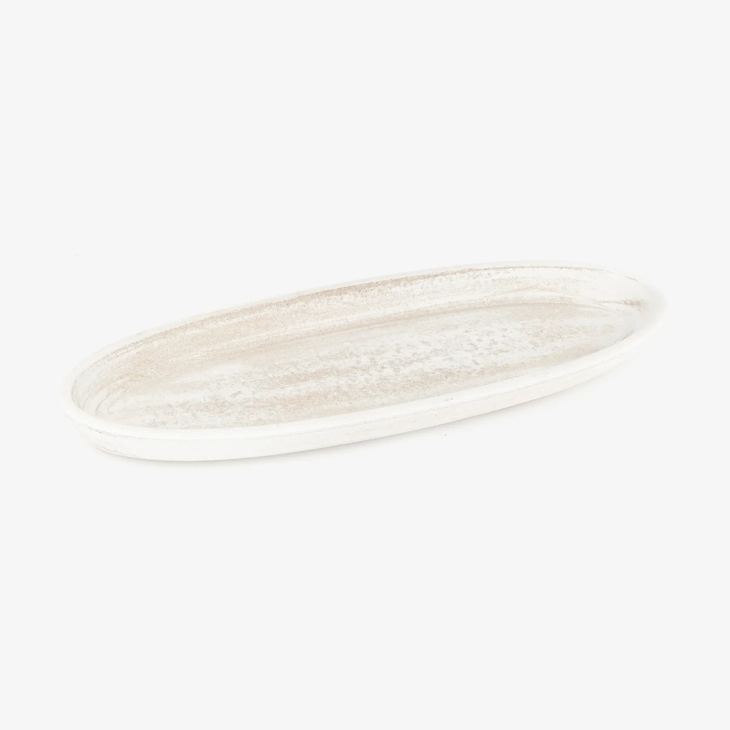 Centro de mesa de madera beige 37x24cm