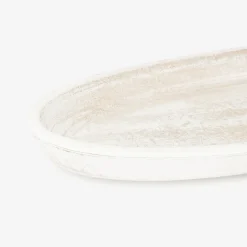 Centro de mesa de madera beige 37x24cm