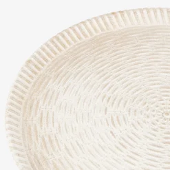 Centro de mesa de madera beige Ø29,5cm
