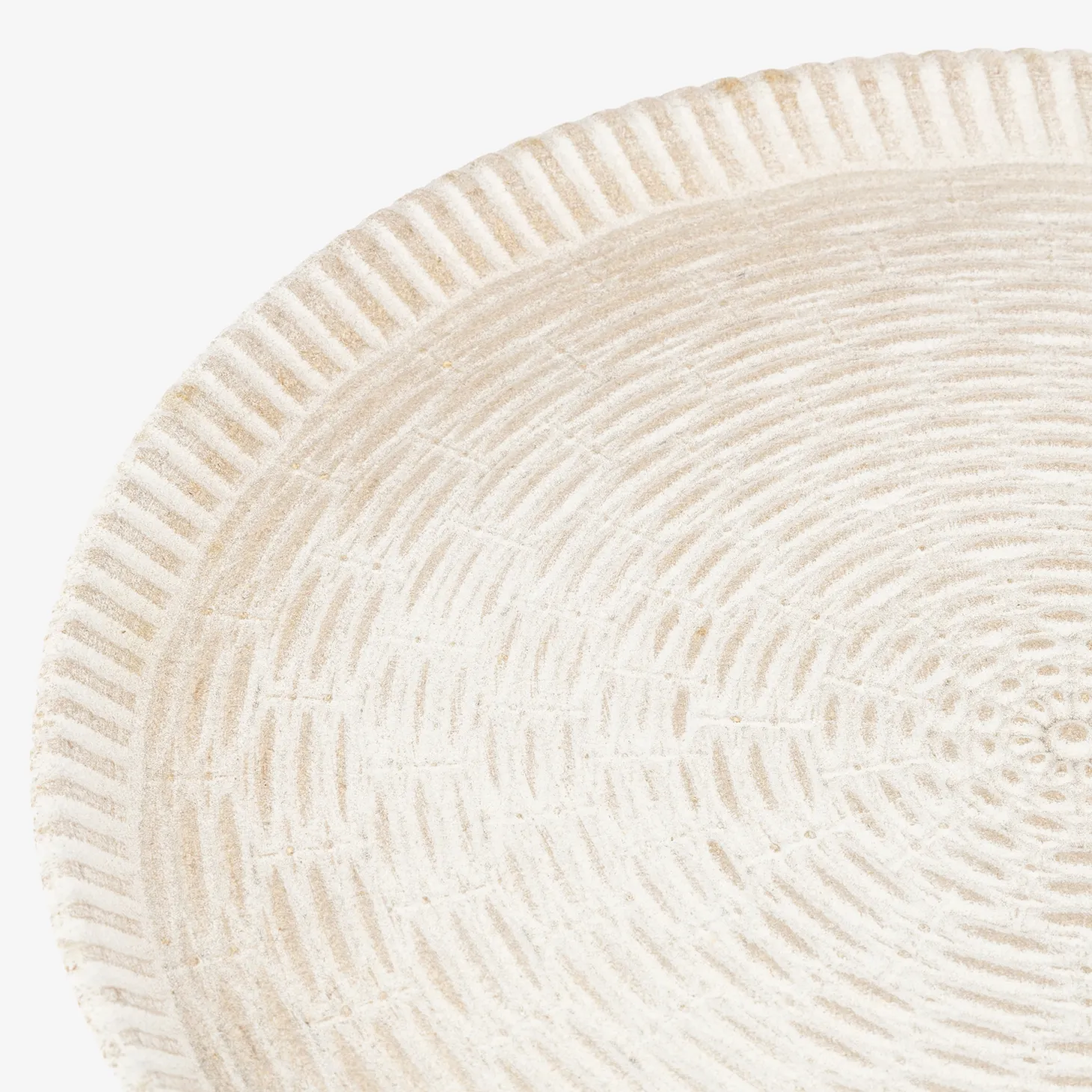 Centro de mesa de madera beige Ø29,5cm