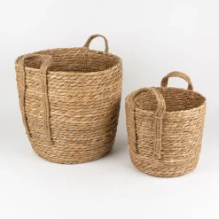 Cesta con asa esparto Magret Ø23x23cm