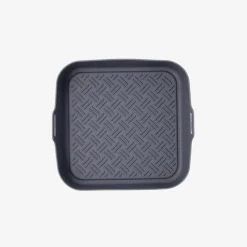 Cesta cuadrada de silicona gris para freidora de aire 22x22x9cm