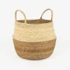 Cesta de fibras naturales Typha Rajad Ø30x38cm