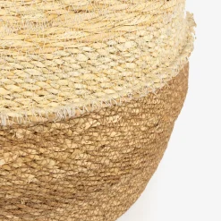 Cesta de fibras naturales Typha Rajad Ø30x38cm