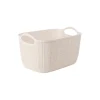 Cesta de polipropileno beige Badet 30x20x17cm