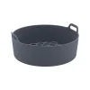 Cesta freidora de silicona gris Ø18x8cm