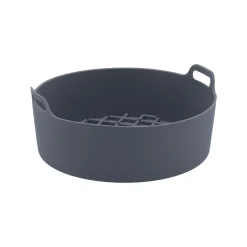 Cesta freidora de silicona gris Ø18x8cm
