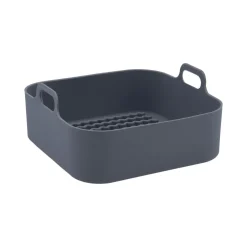 Cesta freidora de silicona gris 19x19x9cm