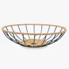 Cesta para fruta baja de acero y cuerda Ø30cm Aris