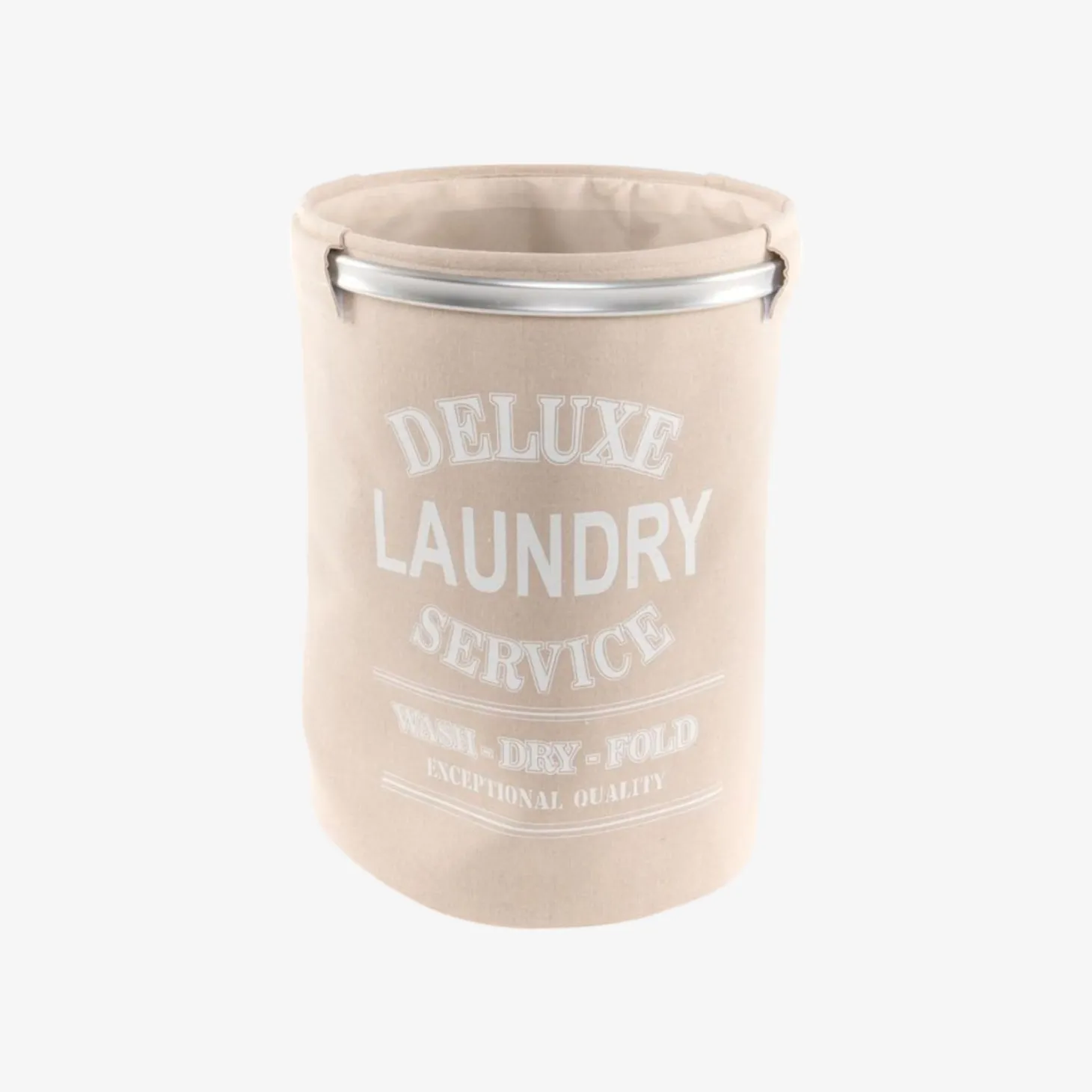 Cesta para ropa de tela y aluminio Laundry Ø37x50cm