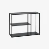 Consola de acero negro Calista 100x30x81cm